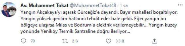 Milas Belediye Başkanı'ndan yeni uyarı: Yangın, Yeniköy Termik Santrali'ne doğru ilerliyor