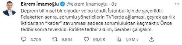 Ekrem İmamoğlu'ndan, Bakan Soylu'nun canlı yayında ağlamasına sert yorum