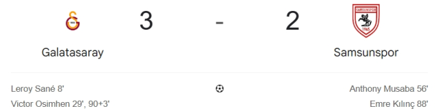 Galatasaray Samsunspor maç özeti ve golleri! (ÖZET) Galatasaray Samsunspor kaç kaç bitti, golleri kim attı?
