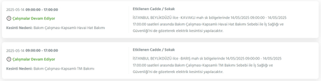 İstanbul BEYLİKDÜZÜ elektrik kesintisi! 14 Mayıs Beylikdüzü elektrik kesintisi ne zaman bitecek, elektrikler ne zaman gelecek?