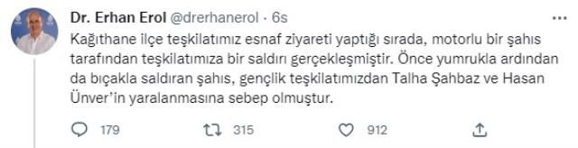 DEVA Partililere esnaf ziyaretinde bıçaklı saldırı: Motosikletle gelip 2 kişiyi yaraladı