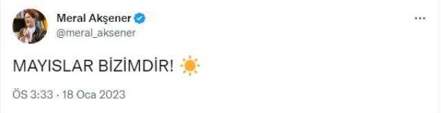 Meral Akşener'den Cumhurbaşkanı Erdoğan'ın 14 Mayıs'ta seçim çağrısına tek cümlelik yorum