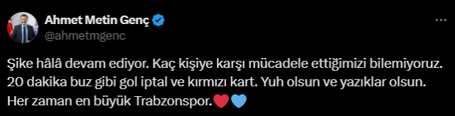 Ali Koç'tan Trabzon Belediye Başkanı'na gece yarısı yanıt: FETÖ kırıntıları bize hafif gelir