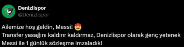 Messi Denizlispor'a mı gidiyor? Messi Denizlispor olayı nedir?