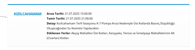 Ankara KIZILCAHAMAM su kesintisi! 21-22 Temmuz ASKİ Kızılcahamam su kesintisi ne zaman bitecek, sular ne zaman gelecek?
