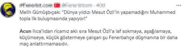 F.Bahçe maçının spikeri, Acun'un kanalında Mesut Özil'i eleştirince taraftarlar çılgına döndü