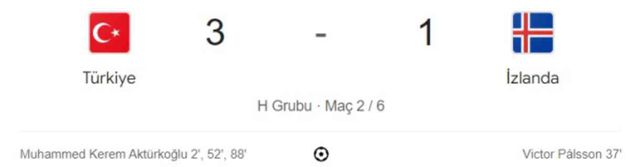 Türkiye İzlanda maçı kaç kaç, bitti mi? MAÇ SONUCU! Türkiye İzlanda golleri kim attı, canlı maç anlatımı!
