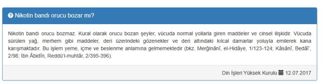 Nikotin bandı orucu bozar mı?