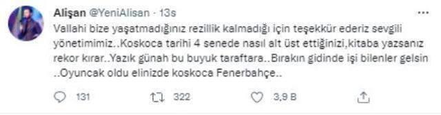 Ali Koç destekçisi Alişan da isyan etti: Başarısızlığınız rekor kırar, bırakın gidin artık