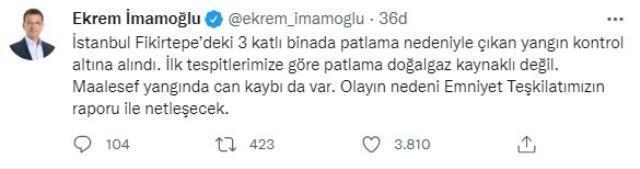 Doğalgaz kaynaklı denilmişti! Kadıköy'deki patlama 'terör' yönünden incelenecek