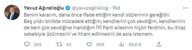 İYİ Partili Yavuz Ağıralioğlu geri adım atmıyor: Kırgın bir şekilde oy verilecek, ben bu vebale ortak olmayacağım