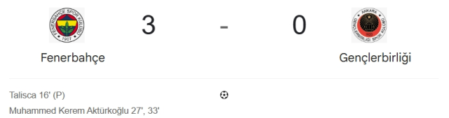 Fenerbahçe Gençlerbirliği maçı kaç kaç? MAÇ SONUCU! Fenerbahçe Gençlerbirliği golleri kim attı, canlı maç anlatımı!