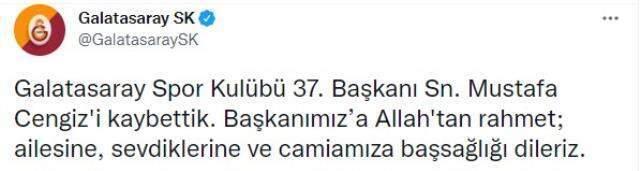 Son Dakika: Galatasaray eski başkanı Mustafa Cengiz vefat etti