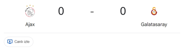 Ajax Galatasaray maçı kaç kaç, bitti mi? MAÇ SONUCU! Ajax Galatasaray golleri kim attı, canlı maç anlatımı!