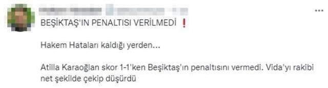 Beşiktaş taraftarını sinirden çıldırtan pozisyon! Hakeme tepkilerin ardı arkası kesilmiyor