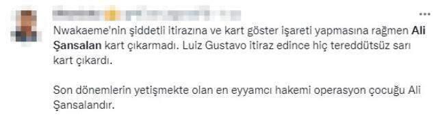 Hakem Ali Şansalan gündeme oturdu! Fenerbahçe taraftarının çifte standart isyanı çok şiddetli