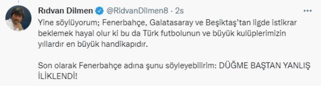 Fenerbahçe taraftarından büyük suçlama! Rıdvan Dilmen'in paylaşımlarına tepki yağıyor