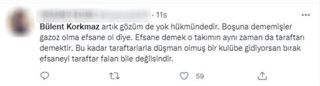 Galatasaraylı taraftarlar, Çaykur Rizespor'a imza atan Bülent Korkmaz'a tepki gösterdi