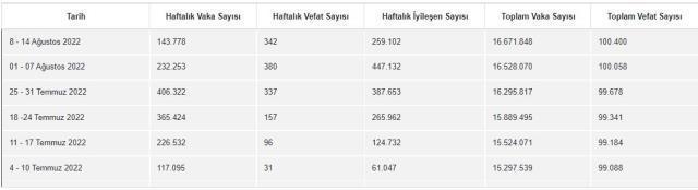 Türkiye'nin korona tablosunda sevindiren gelişme! Geçen haftaya göre 88 bin kişilik düşüş var
