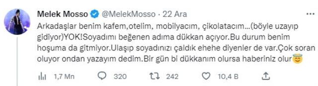 Bu sefer sesini değil hamaratlığını sergileyen Melek Mosso, hamur yoğurduğu anları paylaştı