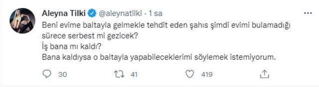 Aleyna Tilki, evine giren takıntılı hayranının serbest olmasına isyan etti: Bana silah verin