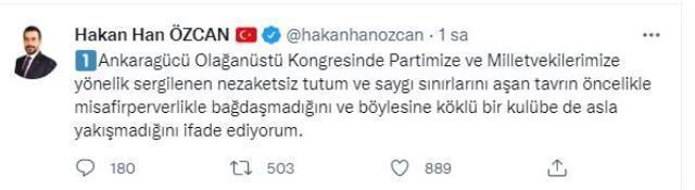 Ankaragücü Genel Kurulu'nda AK Partili il başkanı, ismi yanlış okununca salonu terk etti