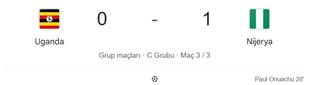 Uganda Nijerya maçı kaç kaç? MAÇ SONUCU! Uganda Nijerya golleri kim attı, canlı maç anlatımı!