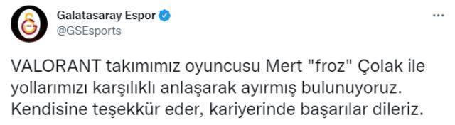 Galatasaray Espor bir oyuncusuna daha veda etti! Ayrılık sonrası takım arayışlarına başladı