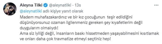 Aleyna Tilki, 'Şahane popon gözükmüyor' diyen takipçisin öfke kustu: Bu yaşadığım tacizlerin devamı