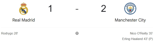Real Madrid Manchester City maçı kaç kaç? MAÇ SONUCU! Real Madrid Manchester City golleri kim attı, canlı maç anlatımı!