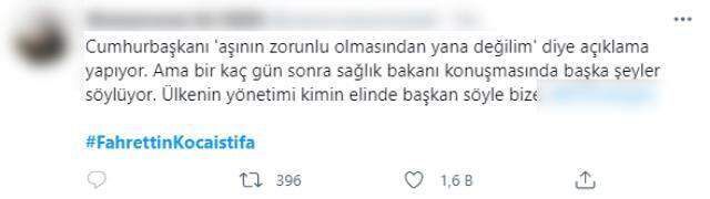 Sağlık Bakanı Koca'nın aşı olmayanlara kısıtlama sinyali ortalığı karıştırdı! Sosyal medyada istifası istendi