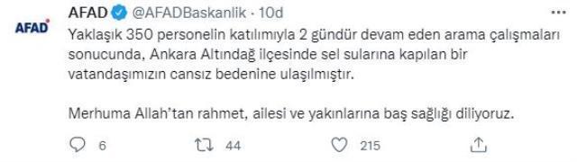 Son Dakika: Ankara'daki selin bilançosu ağırlaşıyor! Hayatını kaybedenlerin sayısı 4'e yükseldi