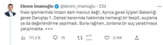 Hakkında bir kez daha dava açılan İmamoğlu: Zorlama bir suç yaratılmaya çalışılmakta