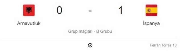 Arnavutluk İspanya maçı kaç kaç, bitti mi? MAÇ SONUCU! Arnavutluk İspanya maçı ne oldu?
