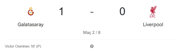 Galatasaray Liverpool maçı kaç kaç, bitti mi? MAÇ SONUCU! Galatasaray Liverpool golleri kim attı, canlı maç anlatımı!