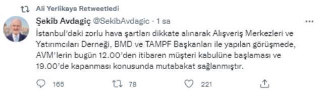 İstanbul'da bugün AVM'ler 12.00-19.00 arasında çalışacak