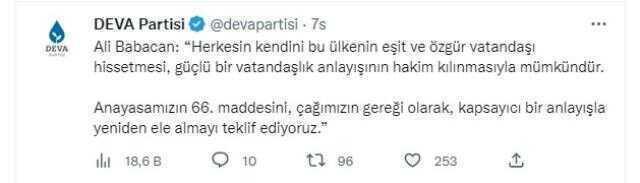 Babacan'dan polemik yaratacak çıkış: Anayasadaki Türk ifadesi yeniden ele alınmalı