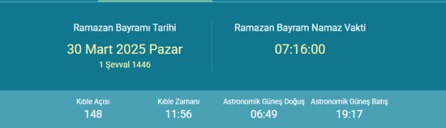 AFYONKARAHİSAR BAYRAM NAMAZI SAATİ 2025 | Bayram namazı saat kaçta? Bayram namazı nasıl kılınır, kaç rekat?