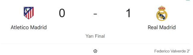 Atletico Madrid Real Madrid maçı kaç kaç? MAÇ SONUCU! Atletico Madrid Real Madrid golleri kim attı, canlı maç anlatımı!