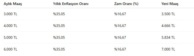 TÜİK enflasyon farkı Bağ-Kur ve SSK EMEKLİ ZAMMI HESAPLAMA TABLOSU | Memur ve emeklinin alacağı zam oranı ne kadar?