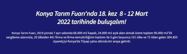 Konya Tarım Fuarı 2022 ne zaman?
