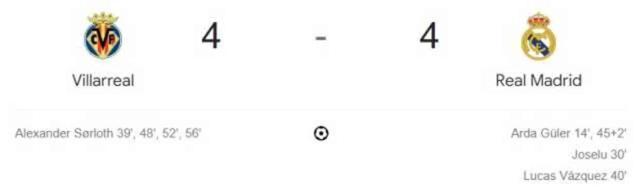 Villarreal Real Madrid maç özeti ve golleri izle! (ARDA GÜLER'İN GOLLERİ) Real Madrid maçı özeti! Golleri kim attı, maç kaç kaç bitti?