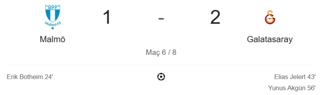 Malmö Galatasaray maçı kaç kaç, bitti mi? MAÇ SONUCU! Malmö Galatasaray golleri kim attı, canlı maç anlatımı!