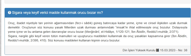 Sigara orucu bozar mı?