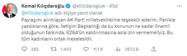 Kılıçdaroğlu, Yeniden Refah Partisi'ne göndermede bulundu! Paylaşımı alıntılayan AK Partili vekillere teşekkür etti