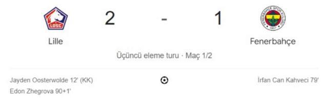 Lille Fenerbahçe maç özeti ve golleri izle! (VİDEO) Lille FB maçı özeti! Golleri kim attı, maç kaç kaç bitti?