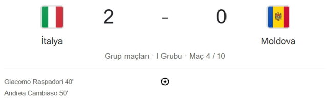 İtalya Moldova maçı kaç kaç, bitti mi? MAÇ SONUCU! İtalya Moldova golleri kim attı, canlı maç anlatımı!