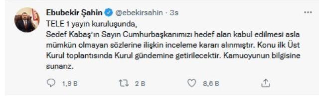 Sedef Kabaş hakkında soruşturma başlatıldı