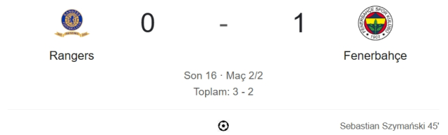 Rangers Fenerbahçe maçı kaç kaç, bitti mi? MAÇ SONUCU! Rangers Fenerbahçe golleri kim attı, canlı maç anlatımı!