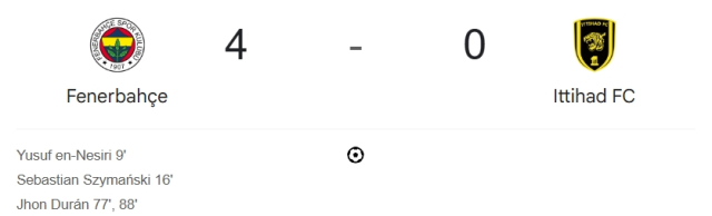 Fenerbahçe Al Ittihad maç özeti ve golleri! (VİDEO) Jhon Duran'dan 2 gol! Golleri kim attı, maç kaç kaç bitti?